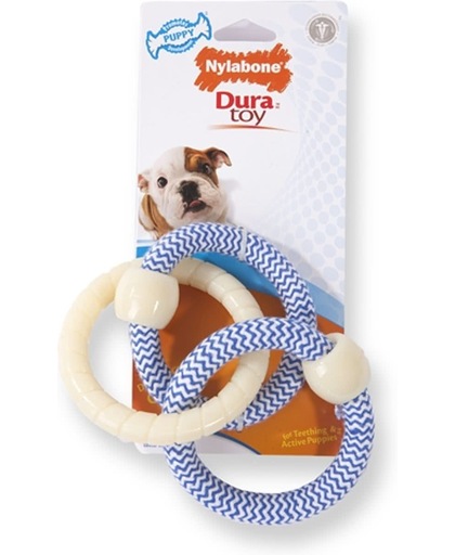 Nylabone Puppy Rope 'N Rings - 24X10X1 CM
