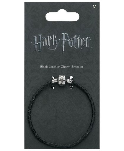 Harry Potter Black Leather Charm Bracelet Armband zwart