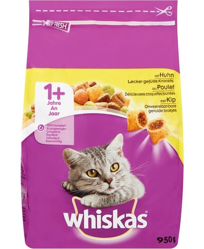 Whiskas Brokjes Adult Kip - Kattenvoer - 950 gr