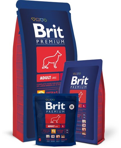 Brit premium adult large 15kg hondenvoer met 41% kip