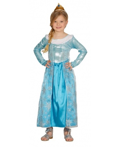 Blauwe prinsessenjurk voor meisjes 128-134 (7-9 jaar)
