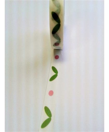 LeuksteWinkeltje masking tape - Blaadjes - decoratie washi papier tape - 8 mm x 10 m