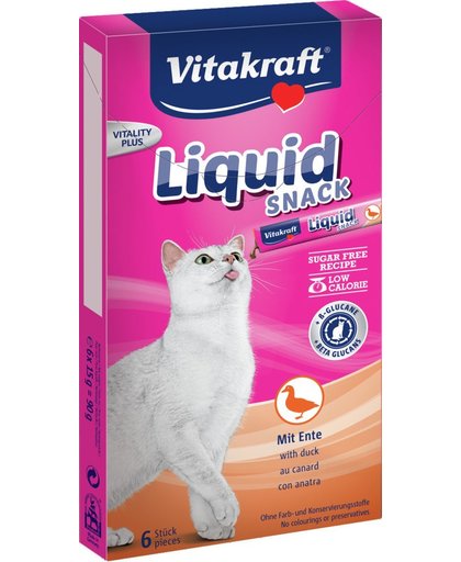 Vitakraft Cat Liquid Snack 6 stuks Eend