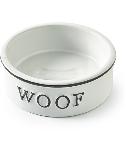 Rivièra Maison Woof Doggie Bowl - Voerbak - Hond - Ø 14,5 cm - Aardewerk - M