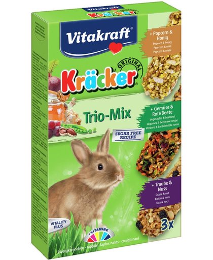 Vitakraft Konijn Kracker 3in1 Musli&Groenten&Popcorn