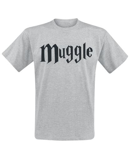 Harry Potter Muggle T-shirt lichtgrijs gemêleerd