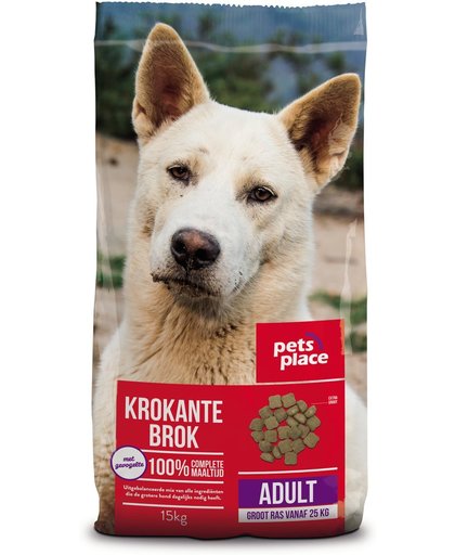 Pets Place Adult Maxi Krokante Brokken Gevogelte Vlees 15 kg