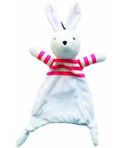 Buster&beau snuggle blankie kroeldeken konijn wit 35x17x7 cm