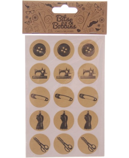 Naaigerei thema Stickers - 60 per pakje
