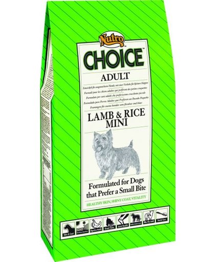 Nutro Choice Adult Mini Lam & Rijst - Hondenvoer - Kleine Rassen - 2 kg