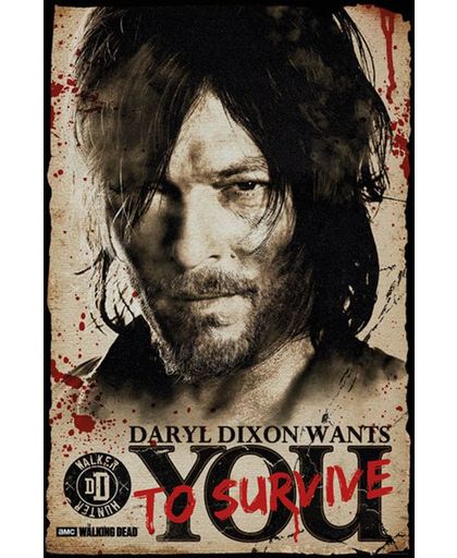 The Walking Dead Daryl Dixon - Survive Poster meerkleurig