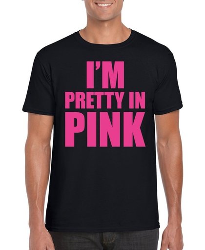Toppers I am pretty in pink shirt zwart voor heren - Toppers dresscode 2018 M