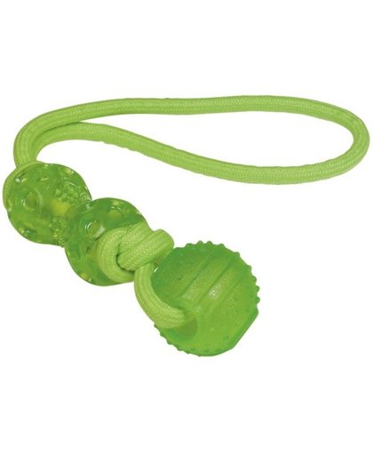 Nobby TPR bal en halter aan touw - Groen