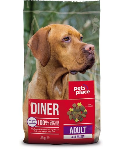 Pets Place Adult Diner Gevogelte&Vlees 3 kg