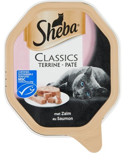 Sheba Classics Pate - Zalm - Aluminium Kuipjes - Kattenvoer - 22 x 85 gr