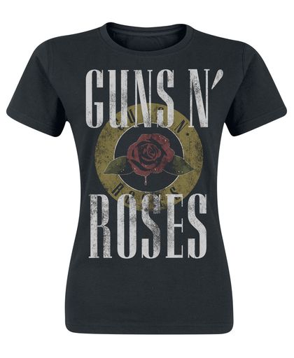 Guns N&apos; Roses Rose Logo Girls shirt zwart