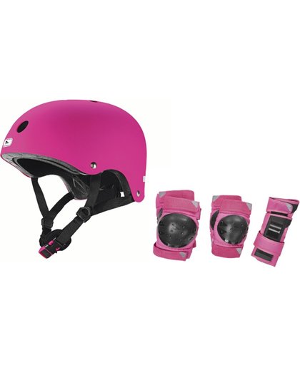 Lucas Electronics Kinder skate - Hoverboard - Hoverkart helm en beschermset Roze (25 kg - 50 kg) XS