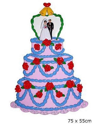 Wanddeco Huwelijks taart
