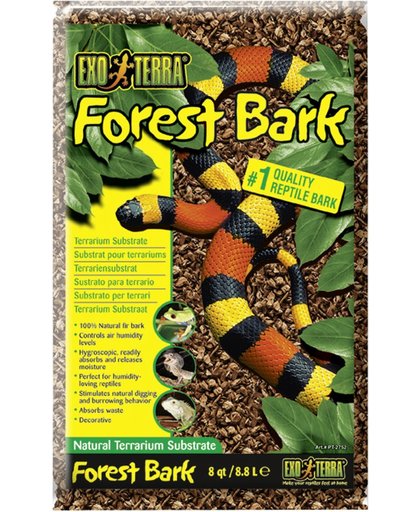 Exo terra substraat forest bark - 8.8l - Bodembedekking - naturel - 1st