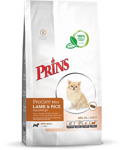 Prins Procare Hondenvoer Lam & Rijst Mini - Kleine Rassen - 3 kg
