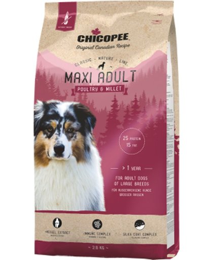 Chicopee CNL Maxi Adult Poultry & Millet - Inhoud: 2 kg