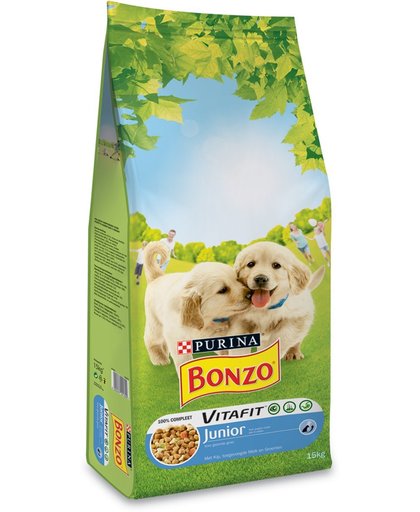 Bonzo VitaFit Junior - Kip, Melk & Groenten - Hondenvoer - 15 kg