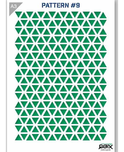 Sjabloon Driehoek Patroon Karton Stencil A3 42 x 29,7 cm