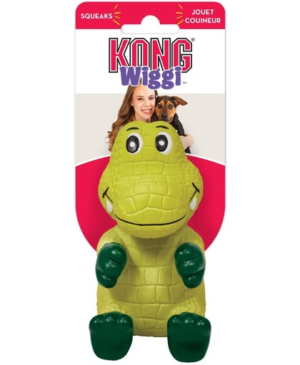Kong Wiggi Alligator - Hondenspeelgoed -  Groen - L
