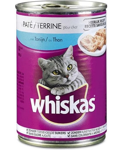 Whiskas Pate Tonijn - Kattenvoer - 6x 400 gr