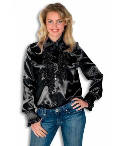 Rouches blouse zwart dames 40 (l)