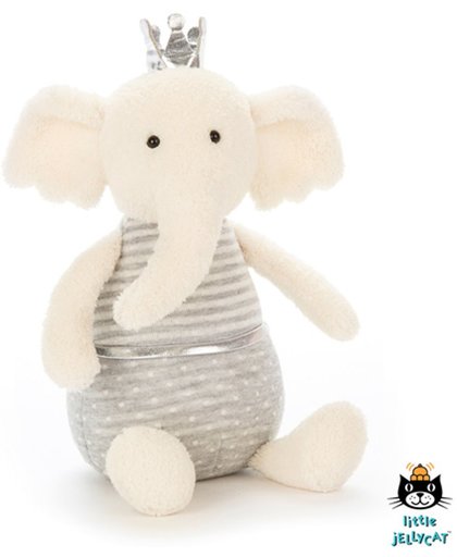 Jellycat - Alfie Olifant - Knuffel - 26 centimeter - Alfie Elephant Chime (=met zacht belletje) - Kinderknuffel - Babyknuffel - Luxe knuffel - Deze prachtige knuffel is een echte eye catcher zowel op straat alswel op de babykamer!