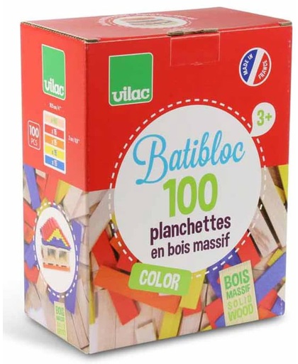 Batibloc klassiek van Vilac ( 100 plankjes gekleurd )