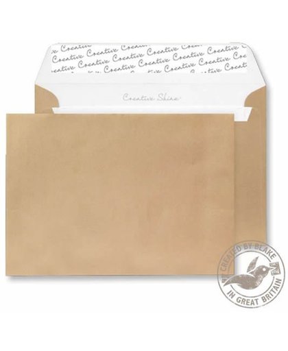 Envelop Goud met stripsluiting, A6 / C6 / 114x162mm, 130-grams, metallic goud, pak à 25 stuks