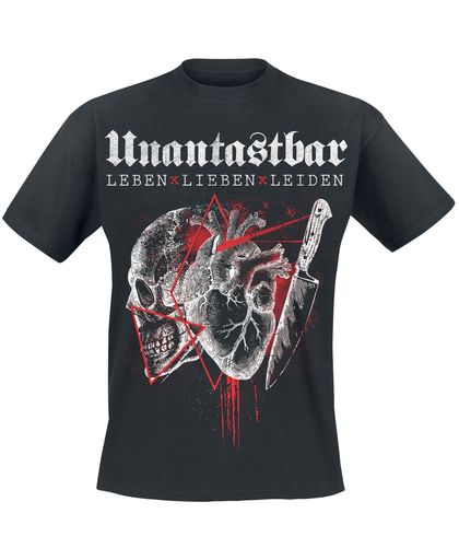 Unantastbar Leben, Lieben, Leiden T-shirt zwart