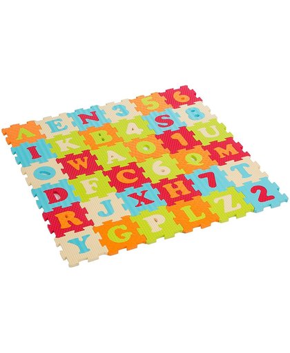 Foampuzzel/speelkleed alfabet en cijfers 9 stuks (totaal 36 puzzelstukjes)