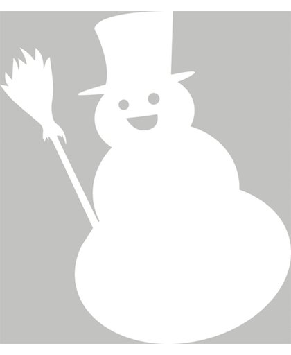 Kerst raamsticker sneeuwpop