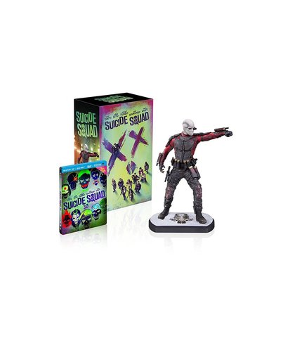 Suicide Squad Limited Edition Statue Deadshot + Blu-ray 3D + Blu-ray + 2D Extended Edition + DVD