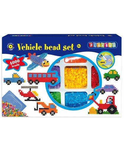 Strijkparels set met voertuigen