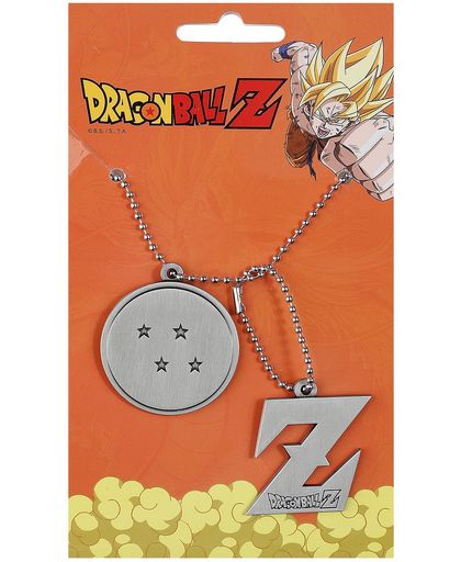 Dragon Ball Z Logo und Dragonball Dogtag staal-mat