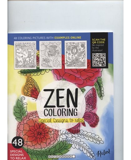 Kleurboek volwassenen - Zen Colouring/ 48 kleurplaten/ geel