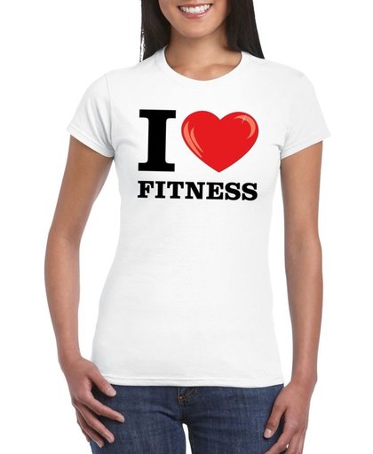 I love fitness t-shirt wit dames XL