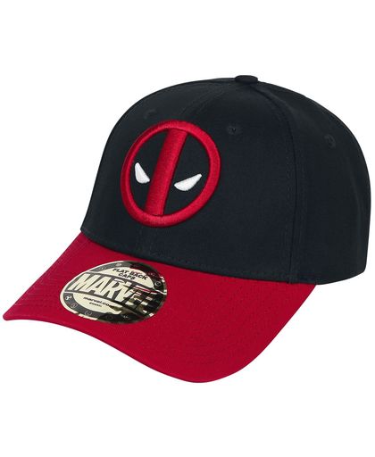 Deadpool Logo Baseballcap zwart-rood