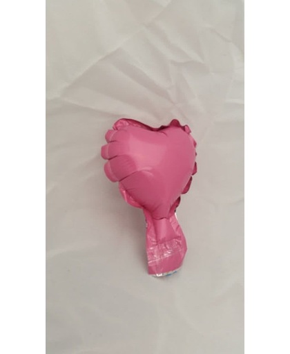 10 stuks zelfsluitende folie hartballonnetjes 7 cm roze
