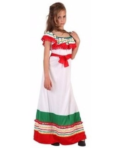 Verkleedjurk mexicaans meisje 116 (5-6 jaar) - verkleedkleding