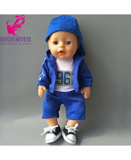 B-Merk Baby Born kleertjes, stoer blauw pakje