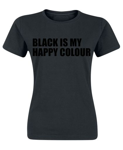 Black Is My Happy Colour Girls shirt zwart