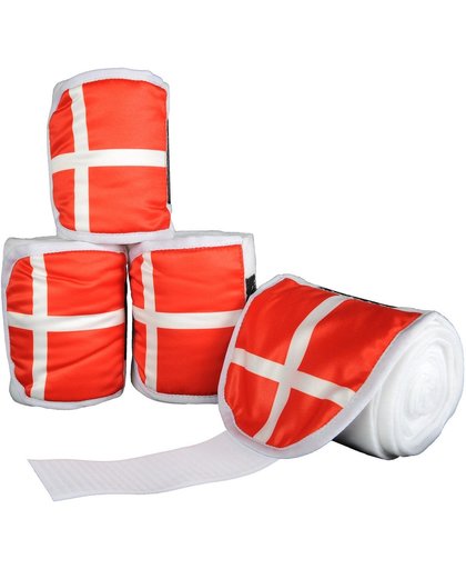 Polarfleecebandages -Flags- Set van 4 Vlag Denemarken 300 cm