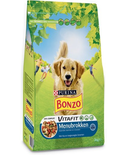 Bonzo Vitafit Kip & Groenten - Hondenvoer - 3 kg