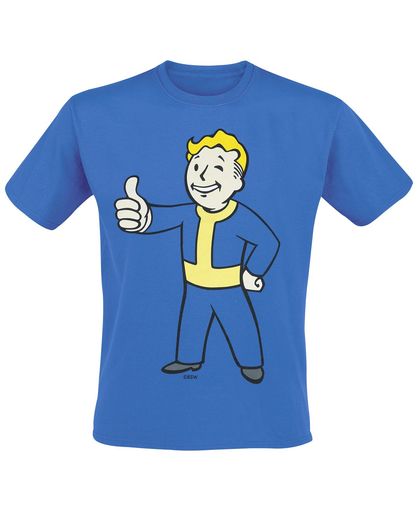 Fallout Vault Boy Thumbs Up T-shirt blauw