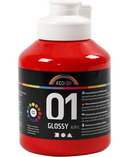 A-color Glossy acrylverf, rood, 01 - glossy, 500 ml